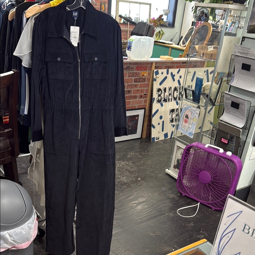 GAP black corduroy Women's Jumpsuit